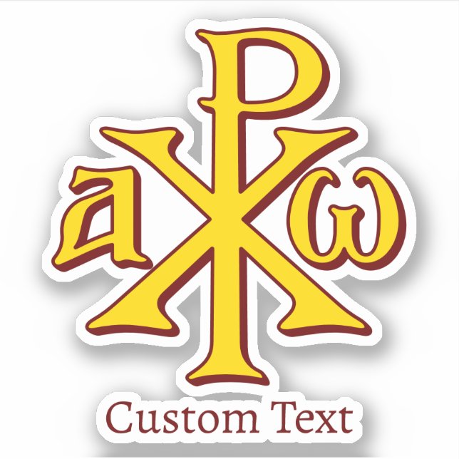 Chi Rho Christogram Sticker (Front)