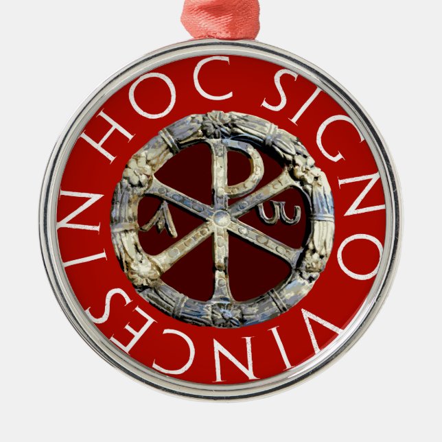 Chi-Rho Metal Ornament (Front)