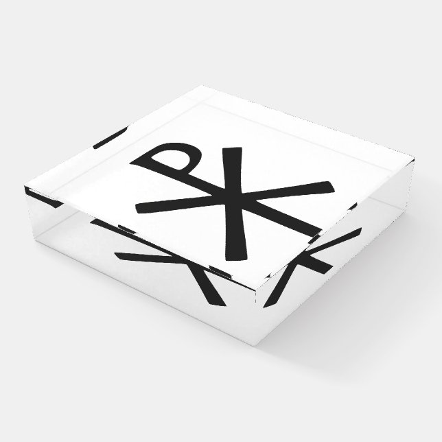 Chi Rho symbol Paperweight (Angled)