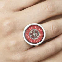 Christian Religious Chi-Rho ring - The Monogram of Christ - Silver