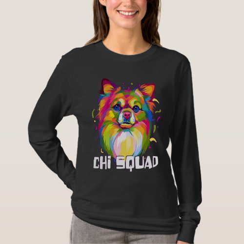 Chi Squad Chihuahua Fur Mom Chiwawa Fur Dad Animal T_Shirt