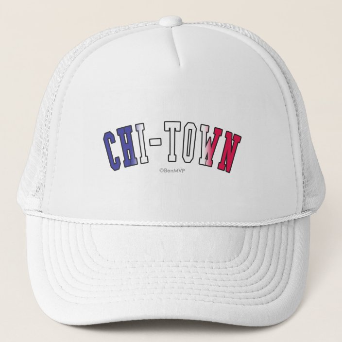 Chi-Town in Illinois State Flag Colors Hat
