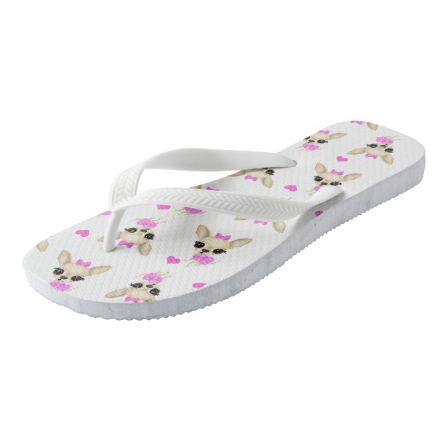 Chi Yum Yum Flip Flops (white) sm-logo (Angled)