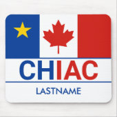 Chiac Acadian Canadian Flag 2 Surname Mouse Pad (Front)