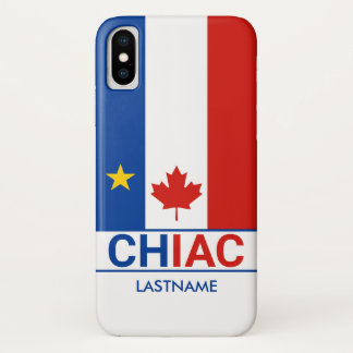 Chiac Acadian Canadian Flag Personalize iPhone X Case