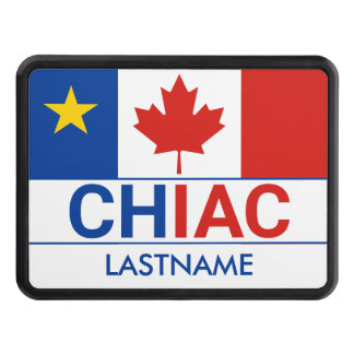 Chiac Acadian Canadian Flag Personalize   Hitch Cover