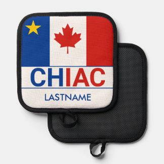 Chiac Acadian Canadian Flag Personalize Pot Holder