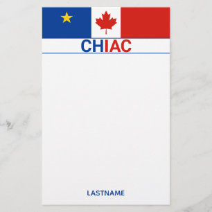 Chiac Acadian Canadian Flag Personalize Stationery