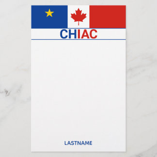 Chiac Acadian Canadian Flag Personalize  Stationery