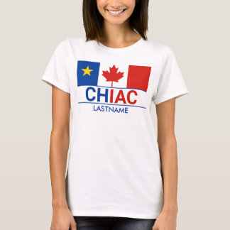 Chiac Acadian Canadian Flag Personalize T-Shirt