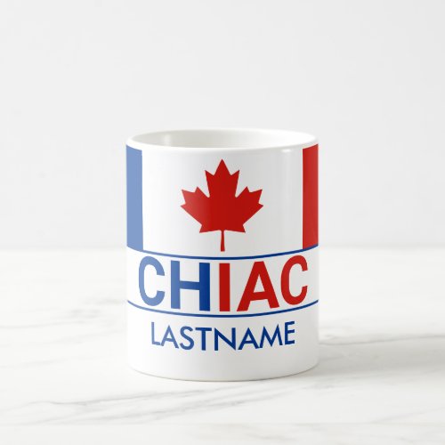 Chiac Acadian Canadian Flag Surname Coffee Mug