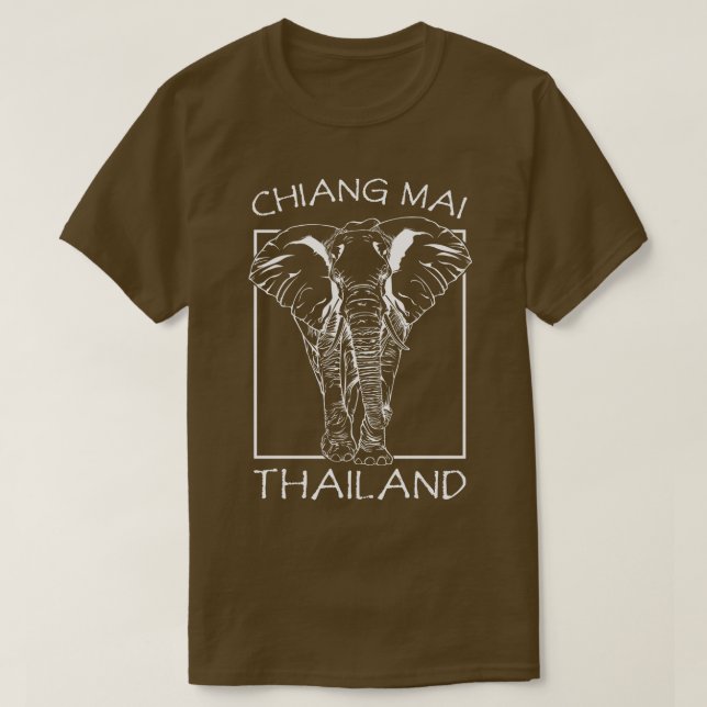 Chiang Mai Chiengmai Thailand Elephant Tropics Tra T-Shirt (Design Front)