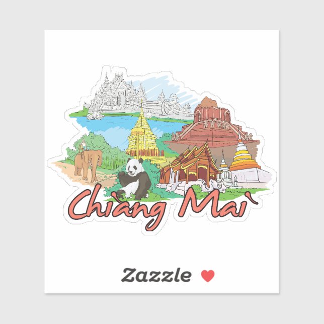 chiang mai Ctiy Sticker (Sheet)