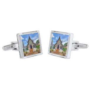 Chiang Mai temple photo Cufflinks