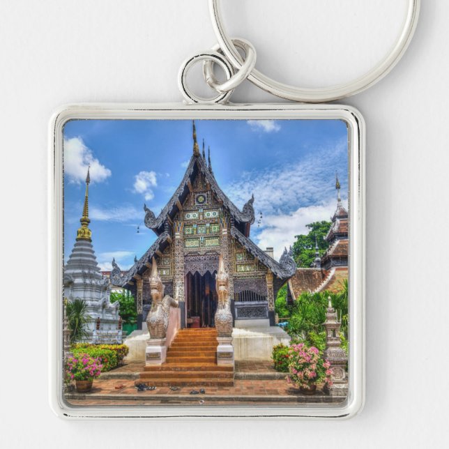 Chiang Mai temple photo Keychain (Front)