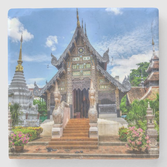 chiang mai temple stone coaster (Front)