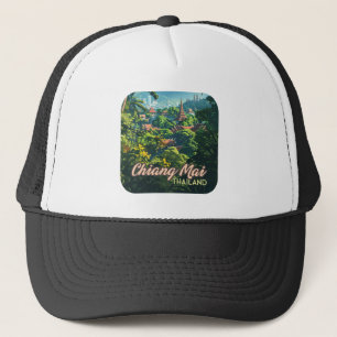 Chiang Mai Thailand Asia Temples Mountains Vintage Trucker Hat