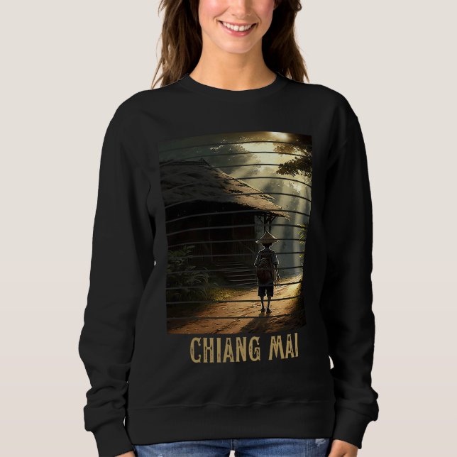 Chiang Mai Thailand, Backpacking and Digital Nomad Sweatshirt (Front)