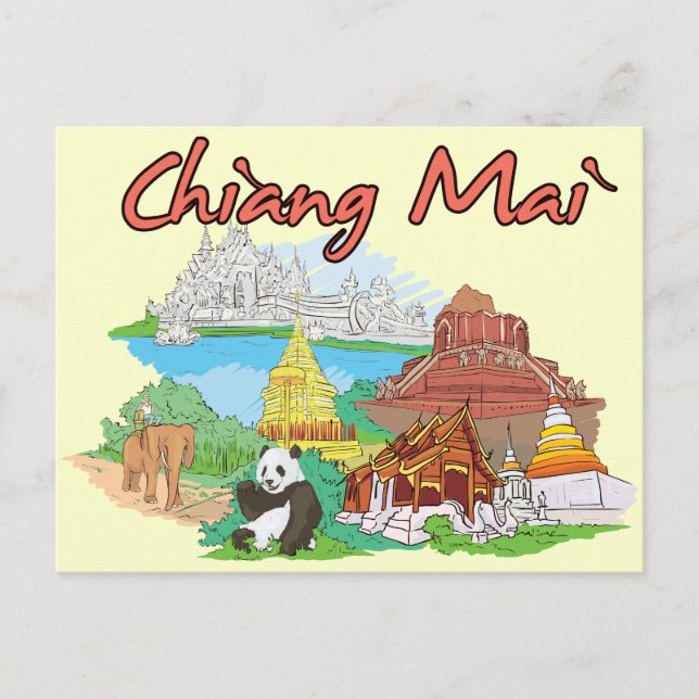 Chiang Mai, Thailand Famous City Postcard (Front)
