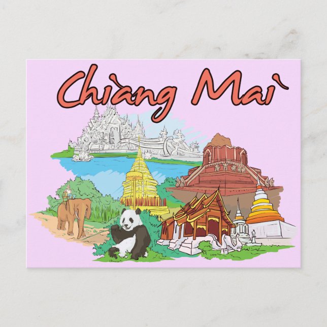 Chiang Mai, Thailand Famous Travel Postcard (Front)