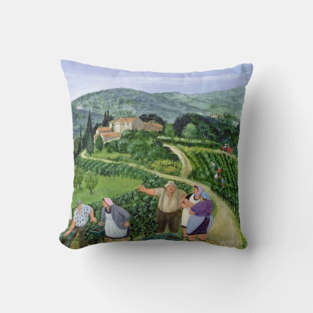 Chianti Classico Villa Trasqua Throw Pillow (Front)