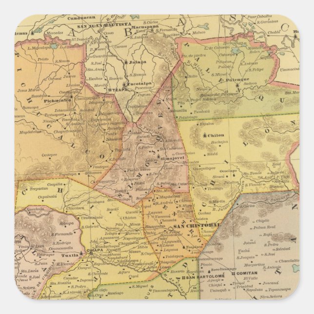 Chiapas Square Sticker (Front)