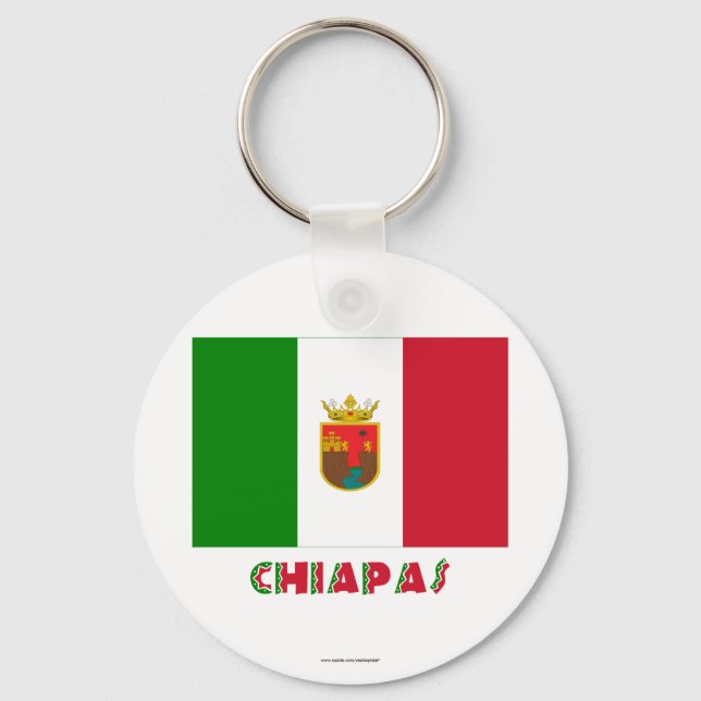 Chiapas Unofficial Flag Keychain (Front)