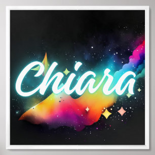 Chiara – Bright Elegant Name Concept Framed Art