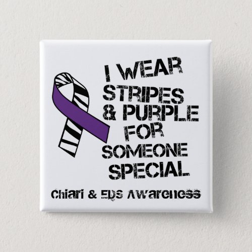 Chiari and Ehlers Danlos Awareness Ribbon Button