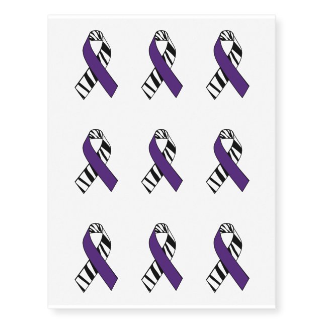 Chiari & EDS Awarenss Ribbon Temporary Tattoos (Front)
