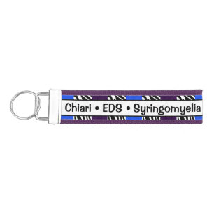 Chiari EDS Syringomyelia Awareness Wrist Key Chain