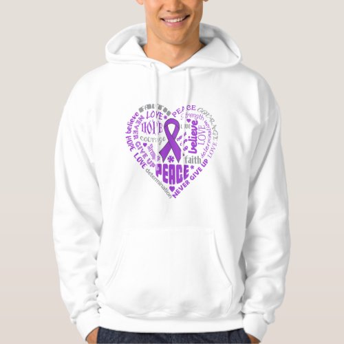 Chiari Malformation Awareness Heart Words Hoodie