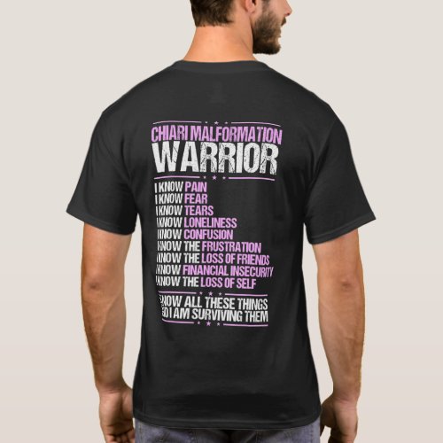 Chiari Malformation Awareness Pain Survivor Purple T_Shirt