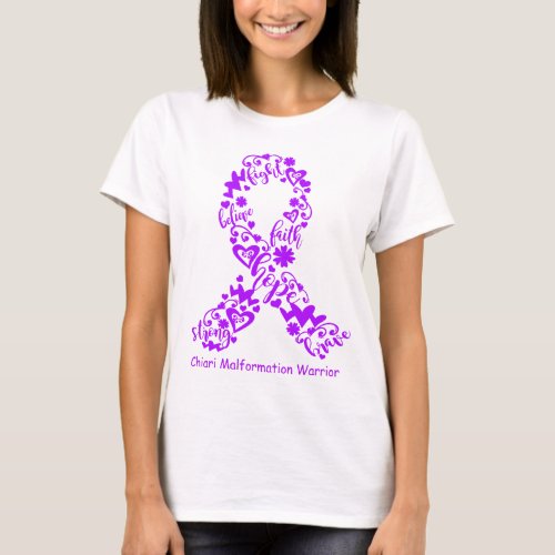 Chiari Malformation Awareness Ribbon Support Gifts T_Shirt