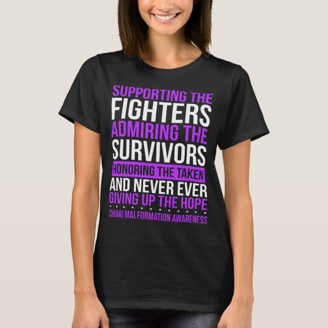 Chiari Malformation Chiari Survivor Ribbon T-Shirt (Front)