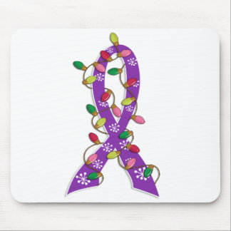 Chiari Malformation Christmas Lights Ribbon Mouse Pad