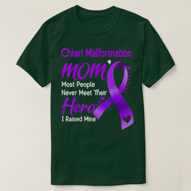 Chiari Malformation Mom I Raised Mine Ribbon Love  T-Shirt (Design Front)