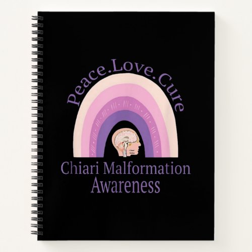 Chiari Malformation Peace Love Cure Notebook