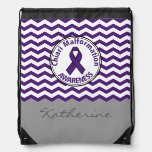 Chiari Malformation Personalized Drawstring Bag