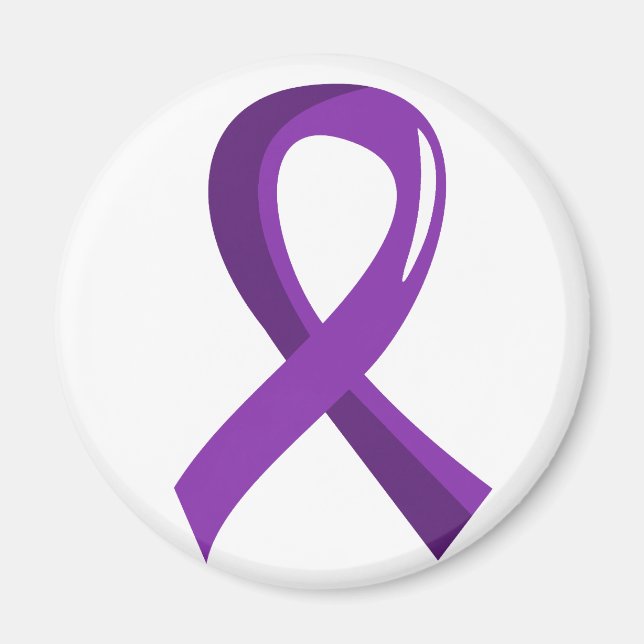 Chiari Malformation Purple Ribbon 3 Magnet (Front)