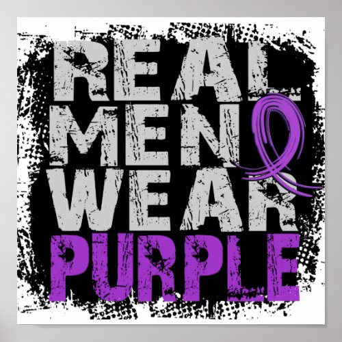 Chiari Malformation Real Men Wear Purple Poster