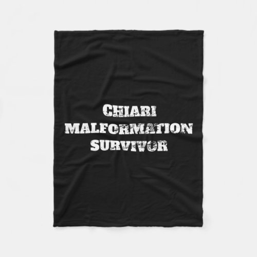 Chiari Malformation Survivor Awareness Brain Vinta Fleece Blanket