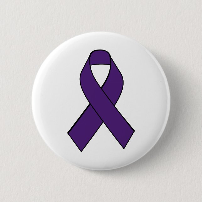 Chiari Purple Awareness Ribbon Button (Front)
