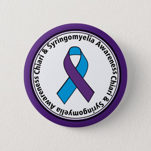 Chiari  Syringomyelia Awareness Ribbon Button