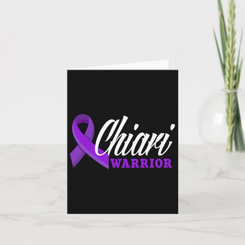 Chiari Warrior Purple Ribbon Chiari Malformation A Card