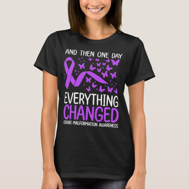 Chiari Warrior Ribbon Chiari Malformation Awarenes T-Shirt (Front)
