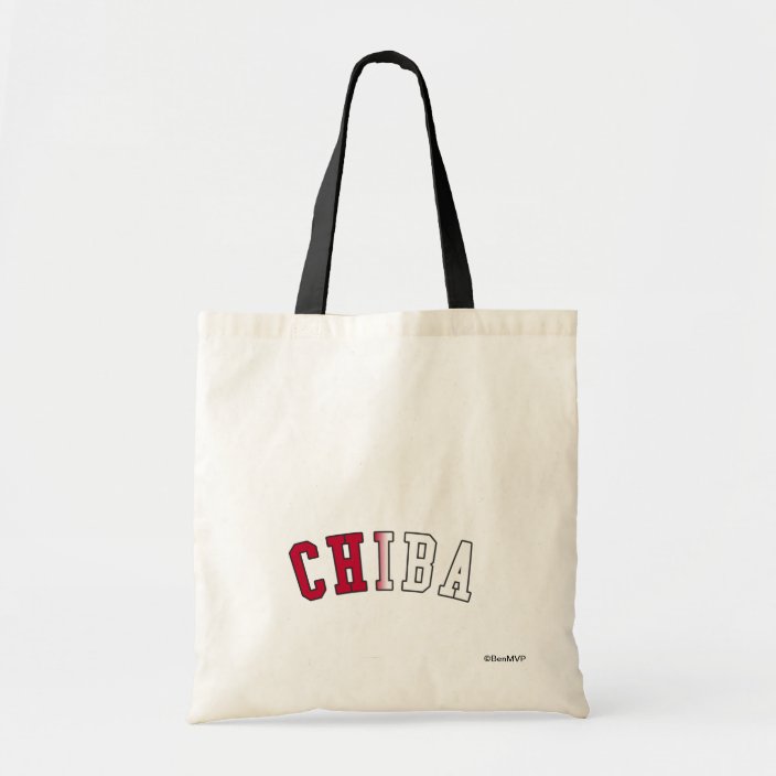 Chiba in Japan National Flag Colors Canvas Bag