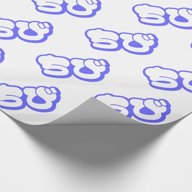 Chibi ちび Japanese Nihongo Hiragana Script Wrapping Paper (Corner)