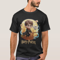 Chibi 3D Harry Potter Flying on Broomstick Cute Lo