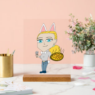 chibi acrylic sign
